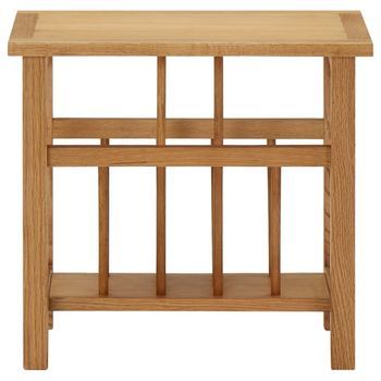 Mesa Revistero Madera Maciza De Roble 45x27x42 Cm