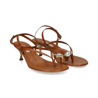casadei sandalias con tacon mujer - marron talla 40
