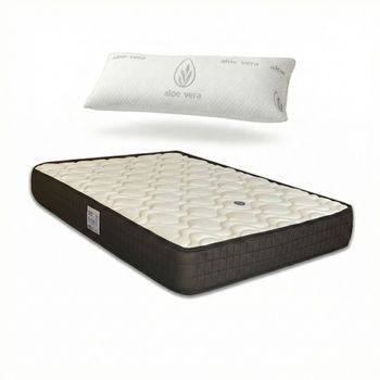 Colchón Viscoelástico 3d Reversible 150 X 200 Cm Eko Confort, Alta Transpiración Y Núcleo Ergonómico - Regalo Almohada Visco Aloe Vera De Copos