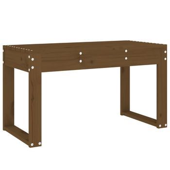 Banco De Jardín Madera Maciza De Pino Marrón Miel 80x38x45 Cm Vidaxl