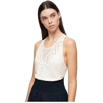 Superdry Blusa Débardeur avec détails en dentelle para mujer