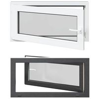 ventana de sotano risor 100 x 50 cm pvc y vidrio gris antracita vidaxl