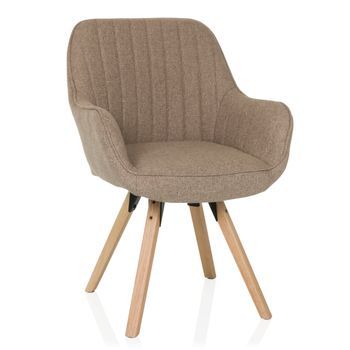 Silla De Visita / Silla De Comedor Scandi Soft Tela Beige Hjh Living