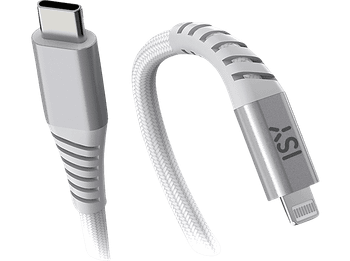 Cable USB-C a Lightning -ISY ICN-5000-WT-CL, De Lightning, 2 m, 12W, Blanco