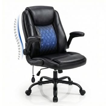 Silla De Oficina Smartue Ergonómica Con Respaldo Alto 66.5 × 69 × 105.5 Cm - Negro