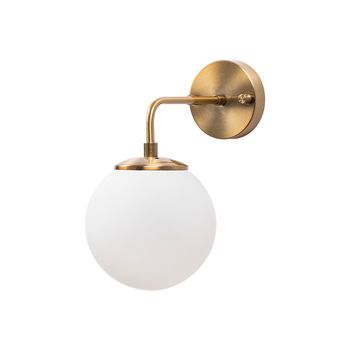 Lámpara De Pared Viran-10895 Oro Cobrizo Metal Vidrio 15x27x25 Cm