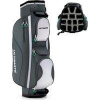 bolsa de golf con 14 divisores bolsa ligera para carro de golf con correa para el hombro costway 34x29x90 cm