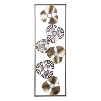 Decoración De Pared Blomma Metal Dorado