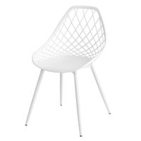 silla de comedor y cocina de polipropileno blanca