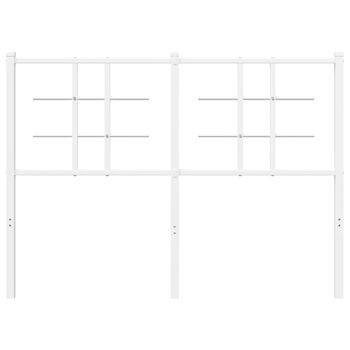 Cabecero Cama Mueble De Dormitorio De Metal 120 Cm Blanco M02_0006680