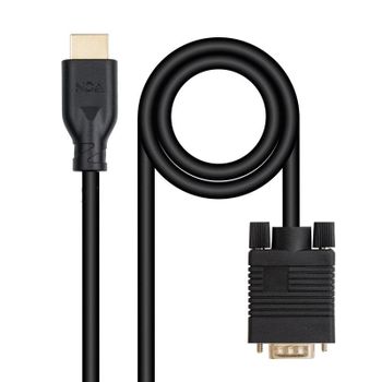 Adaptador de cable Nanocable 10.15.4602 VGA macho a HDMI macho 1,8 m negro