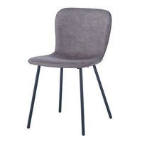 silla de cuero pu para comedor en color topo coleccion alcan