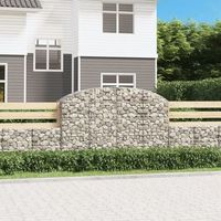 cesta gaviones  gavion para piedras  gavion decorativo forma arco hierro galvanizado 200x50x120140 cm cfw399714