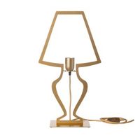 lampara de mesa silhouette grande 30x54 cm en hierro estilizado diseno moderno de ensueno conexion e27 made in italy oro