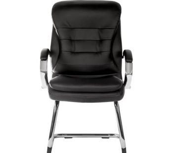 TEKNIK Goliath Light 6958 Bonded Leather Visitor Chair - Black, Black
