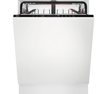 AEG AirDry Technology FSS63607P Full-size?Fully Integrated Dishwasher, Red