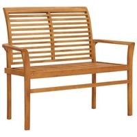 banco de jardin  banco de exterior  silla de jardin madera maciza teca con cojin antracita 112 cm