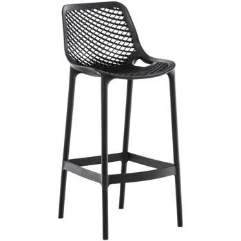 Taburete De Bar Para Exterior Air Plástico Negro 53x45x105 Cm Clp