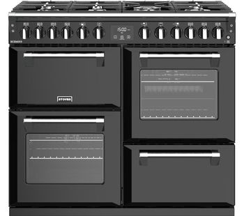 STOVES Richmond S1000DF 100 cm Dual Fuel Range Cooker - Black, Black