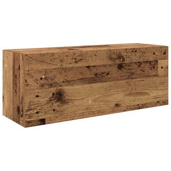 Mueble De Pared Baño | Armario De Baño Madera Ingeniería Envejecida 80x25x30 Cm