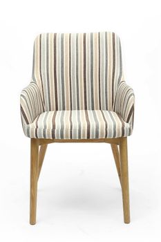 Ludlow Duck Egg Blue Stripe Fabric Dining Chairs