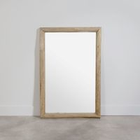 espejo rectangular de madera de roble