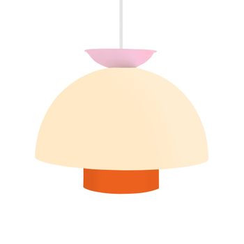 Lámpara de suspensión  irregular metal beige pantalla beige