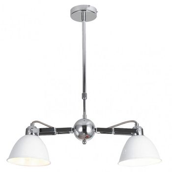 Lampara buri 2xe27 blanco/cromo regx52x15,5 cm