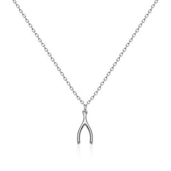 Colgante de cadena de plata varilla de radiestesia