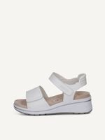 caprice heeled sandal white made of leather with wedge heel size 36