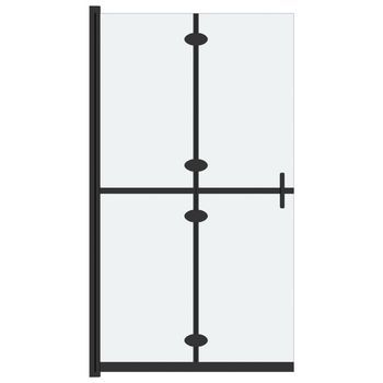 Mampara De Ducha Plegable Vidrio Esg Esmerilado 110x190 Cm Vidaxl