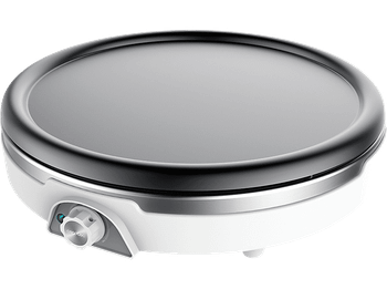 Crepera - Cecotec Crepestone XL Inox, Eléctrica, 1350 W, 38 cm, Extraíble, Antiadherente, Regulable, Inox