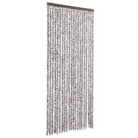 cortina mosquitera  mosquitera chenilla marron y beige 90x220 cm