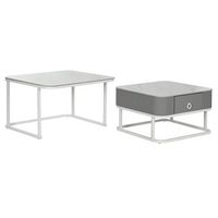 mesa centro set 2 piedra sinterizada 70x70x45