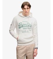 superdry para hombre m2014626a sudadera con capucha classic blanco roto m casual algodon