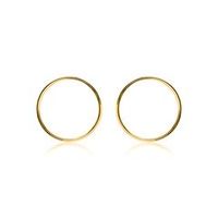 pendientes circulares para mujer en oro 9 quilates