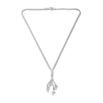 Exclusivo cadena de plata con colgante de delfín