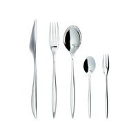 cuberteria moderna de 30 piezas para cualquier ocasion cuchillo tenedor cuchara cucharilla tenedor para pasteles acero inoxidable plateado farfalle
