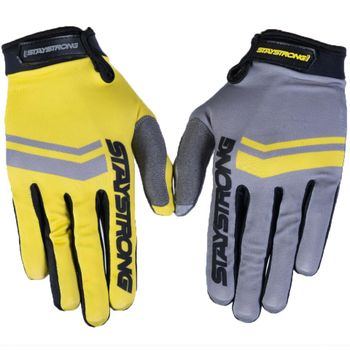 Stay Strong Opposite Gloves - Grey/Yellow X Large