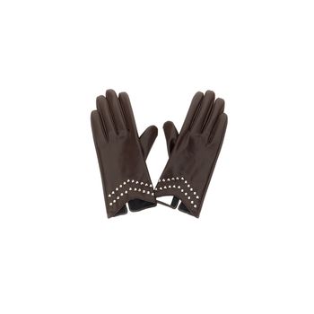 guantes con tachuelas dark brown