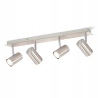 herz - foco de techo de metal color plata 62 cm 4 luces e14