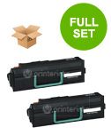 compatible twin pack lexmark x340h21g black toner cartridges 2 pack