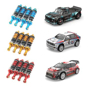 4 piezas de amortiguadores de aceite metálicos mejorados para MJX 1/14 14302 14303 piezas de coche RC