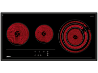 placa vitroceramica - teka trc 83631 3 zonas zona grande 27 cm touch control 80 negro