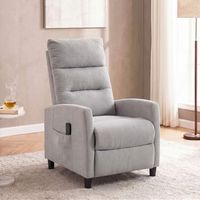 sillon de masaje de chenilla homcom 66x91x108 cm gris claro