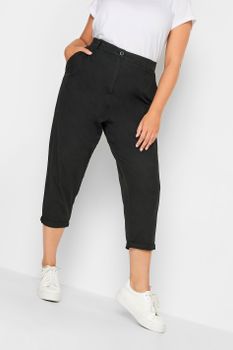 Yours Chinos Capri Negros , Mujer Curvy Y Tallas Grandes, Yours