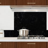 frente de cocina en aluminio - 300 x 20 cm - negro