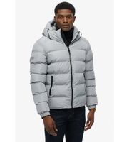 superdry para hombre m5011905a chaqueta hooded sports puffer gris 3xl casual poliester