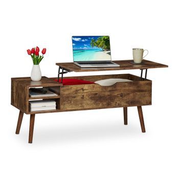 Mesa De Centro Plegable Marrón