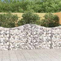 cestas de gaviones 4 piezas  gavion para piedras  gavion decorativo forma de arco hierro 200x30x100120 cm cfw943362